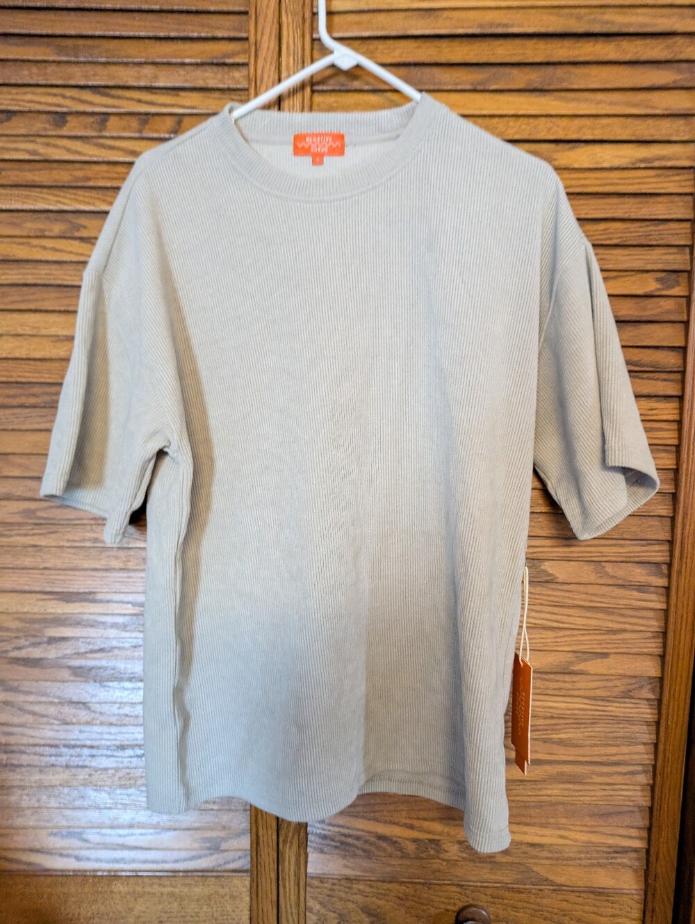 Negative Space NWT Heavy Ribbed Tshirt Light Tan Mens Size‎ Small